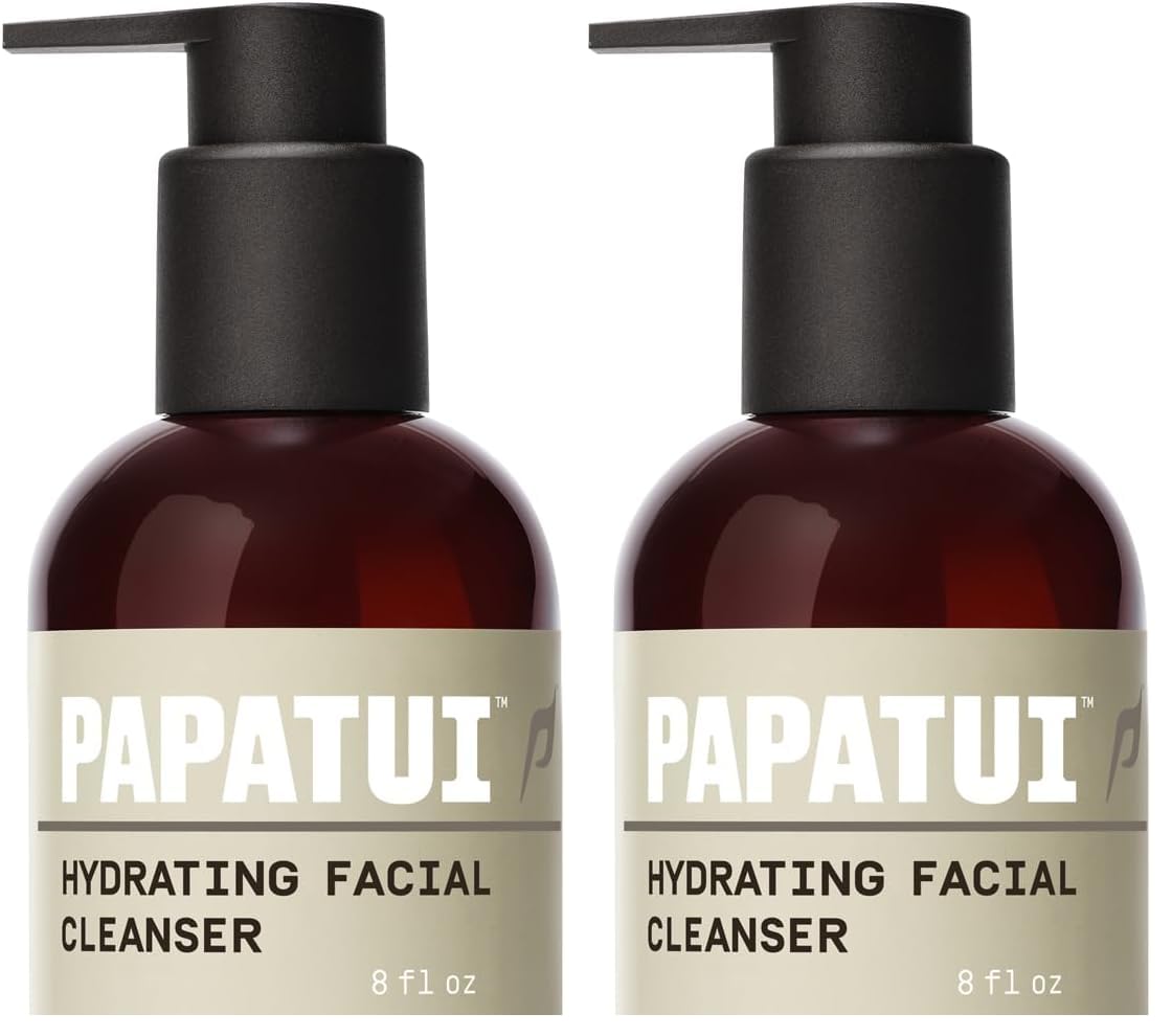 PAPATUI Hydrating Men's Face Cleanser - Niacinamide & Hyaluronic Acid | Unscented | 8 oz