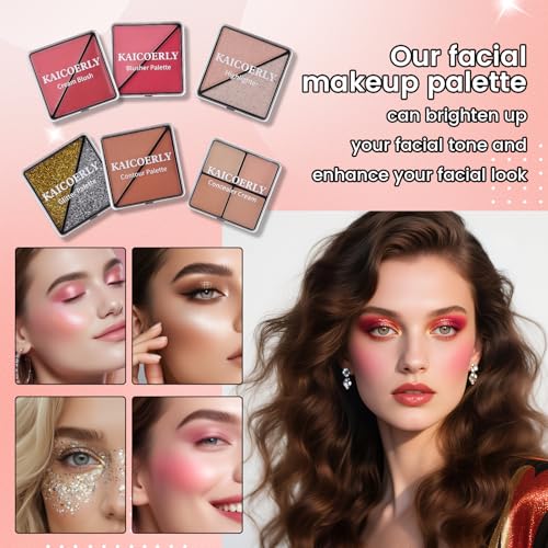 KAICOERLY Professional Makeup Kit with Reusable Travel Case