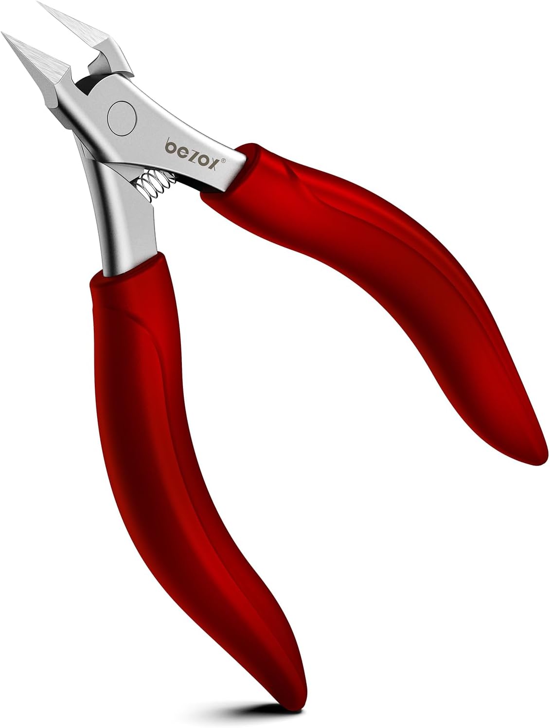 Toenail Clippers for Ingrown Toenail Prevention - Ergonomic Podiatrist Nail Scissors for Thick Nails | Red