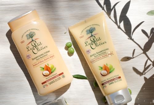 Le Petit Olivier Nourishing Cream Shampoo with Olive, Shea & Argan Oils - Repairs Dry Damaged Hair - 8.45 oz