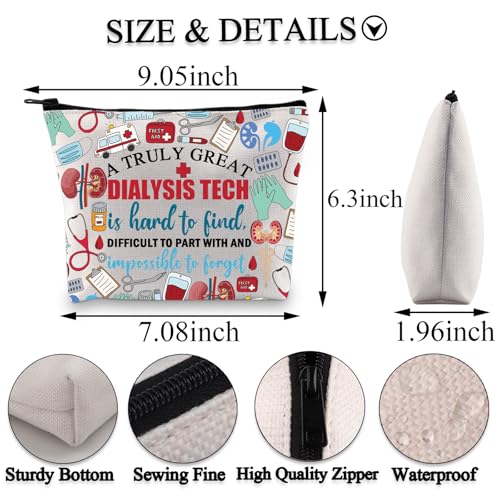Dialysis Technician Canvas Makeup Bag - Nephrology Nurse Gift