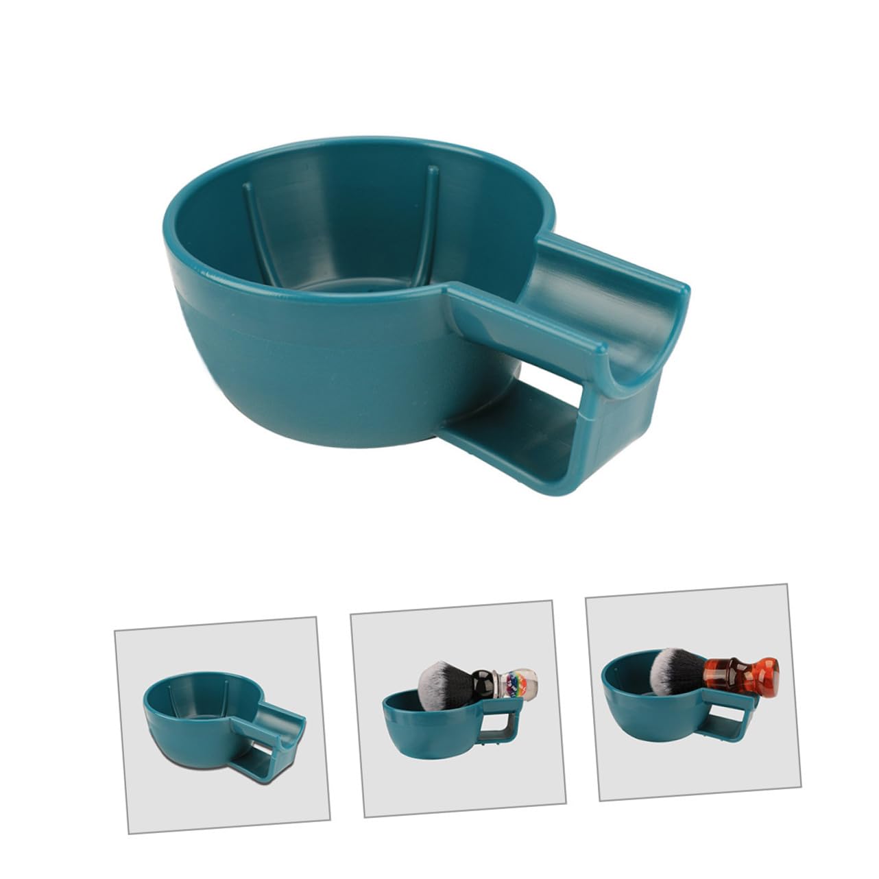 NOLITOY Shaving Bowl for Men Large Deep Shaving Soap Bowl Plastic Shave Cup with Anti-Slip Base for Rich Lather Home and Barber Use 6.29X4.72X2.36In