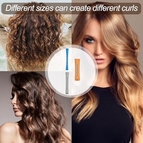 BELICOO 108-Piece Hair Perm Rods Set with Tail Comb - 3 Sizes Heatless Curlers