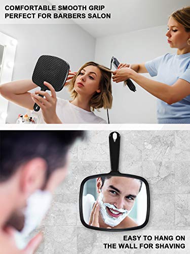 Handheld Black Mirror - 9.3" x 6.7" Portable Makeup Mirror