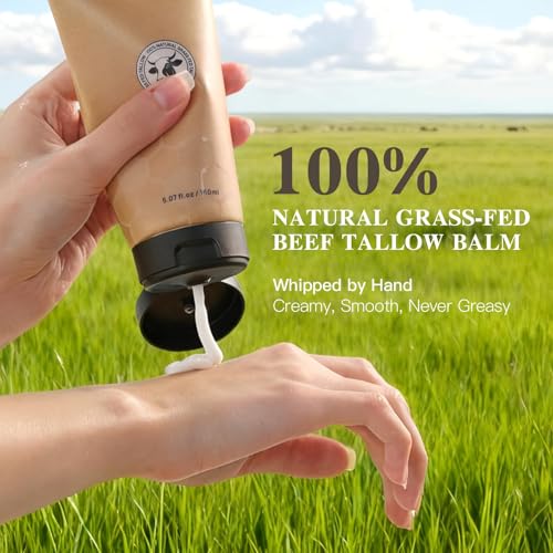 ICIKOL Grass-Fed Beef Tallow and Honey Balm for Face and Body - 5.3 Oz