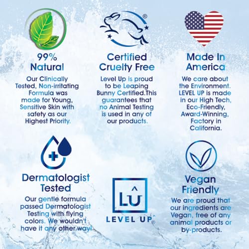 Level Up Boys Deodorant for Ages 8-14, Aluminum-Free & Vegan