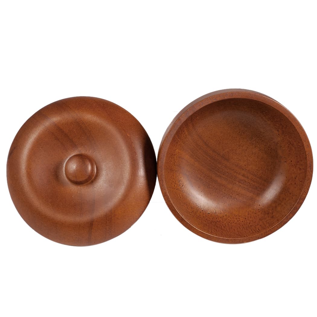 Danweix Wooden Shaving Bowl with Lid, Shaving Soap & Cream Bowl for Men Classic Style Easy to Lather Fits Wet Shaving (5#)