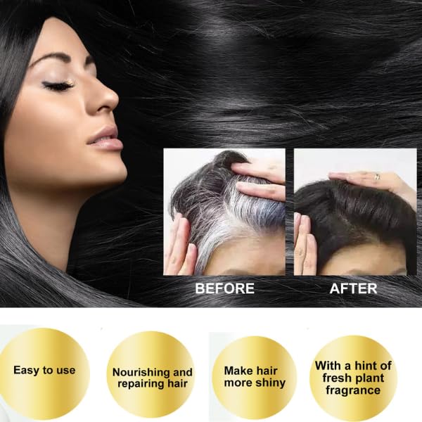 QUAAM Bubble Hair Dye Shampoo - Chestnut Brown, 10 Pack Natural Formula