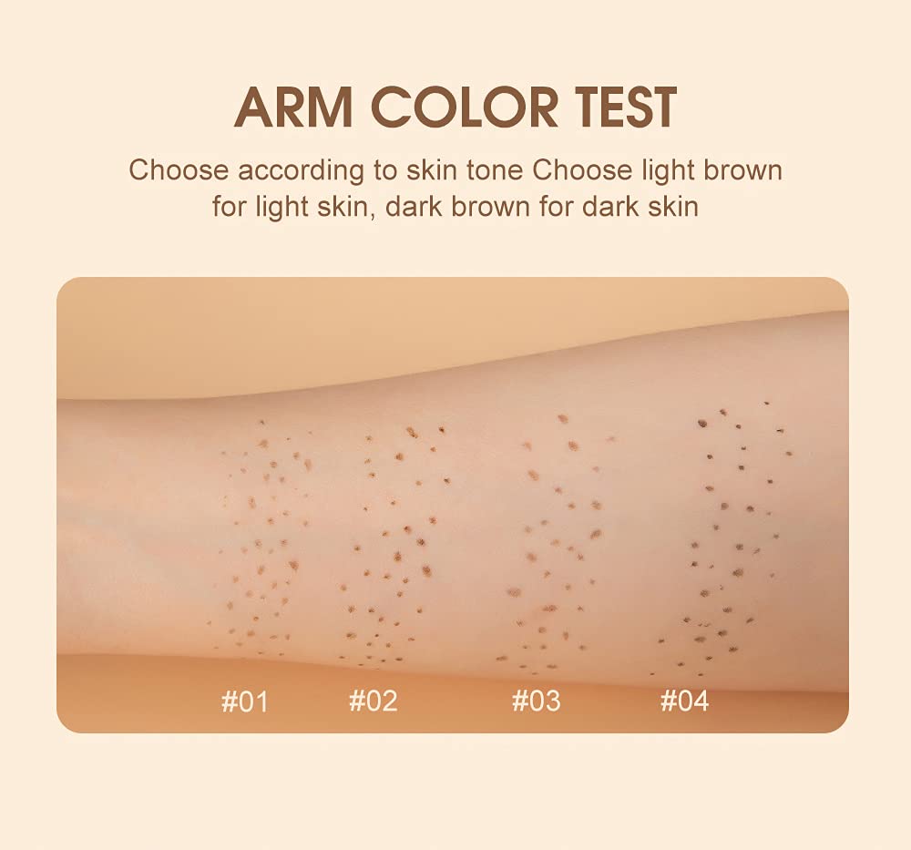 AKARY Freckle Pen Professional Lifelike Face Concealer Point Out Natural Waterproof Longlasting Soft Artificial Freckles Fine Makeup Freckle Pen Life Face Decoration (#03 Chestnut)