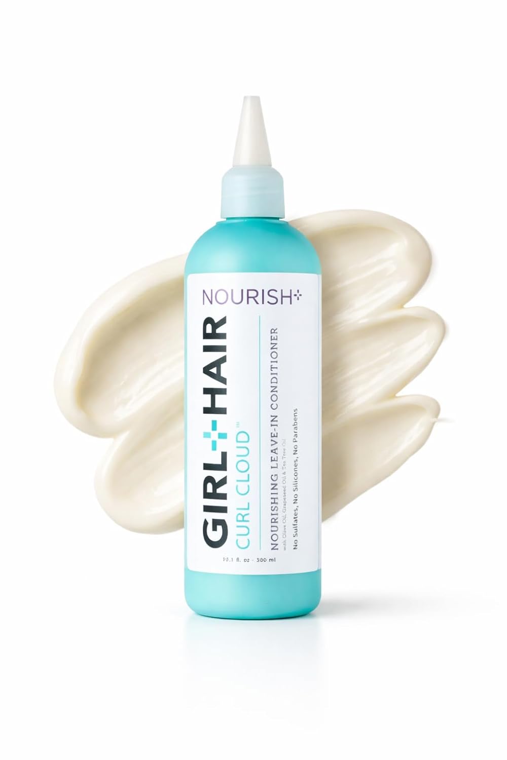 NOURISH+ Leave-In Conditioner - Moisturizing Shea Butter & Tea Tree Oil | Promote Hair Growth & Healthy Scalp | 10.1 Fl Oz