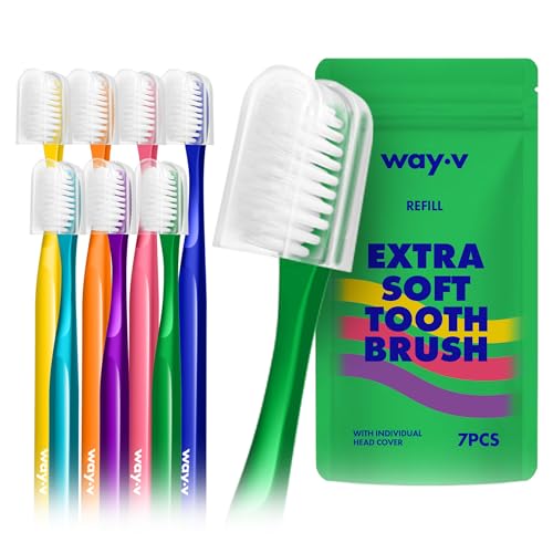 WAY.V Extra Soft Toothbrush Refill for Adults - 7 Count Green