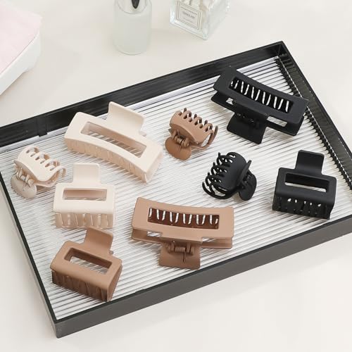 CHANDAT 9-Piece Hair Claw Clips Set - 3 Styles for All Hair Types