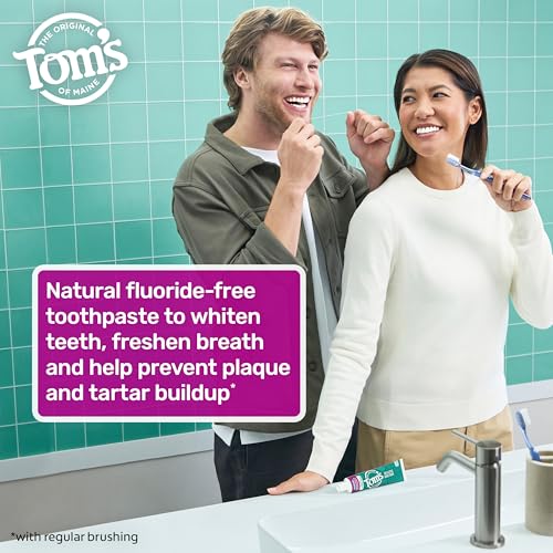 Tom's of Maine Antiplaque Whitening Toothpaste, Peppermint, 2-Pack