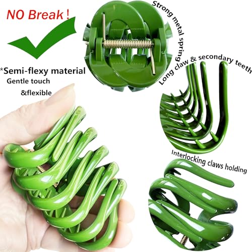 Kitiin Large Octopus Claw Clips for Thick Hair - 4 Pack Non-Slip Set