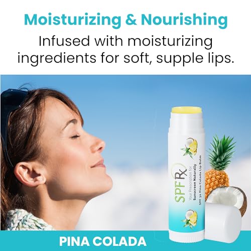 SPF 30 Pina Colada Lip Balm Set - Broad Spectrum UVA/UVB Protection, Hydrating & Cruelty-Free, 4 Pack