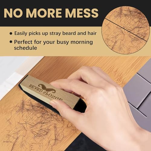 Beard Sponge for Sink ? Fast & Easy Beard Hair Catcher & Cleaner | Reusable Beard Scrubber for Trimmings | Compact Grooming Tool for Men¡¯s Shaving ? No More Messy Counters & Sinks