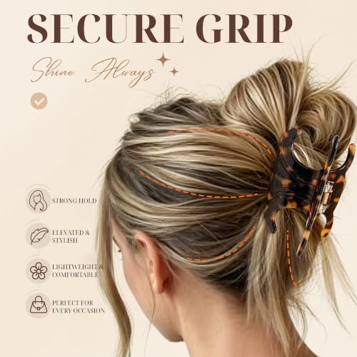 Astrumify Medium Butterfly Claw Clips - 4 Pack Acetate Hair Clips