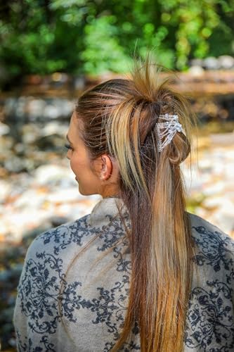 HairZing Crystal Double Comb Hair Clip for Fine and Thin Hair
