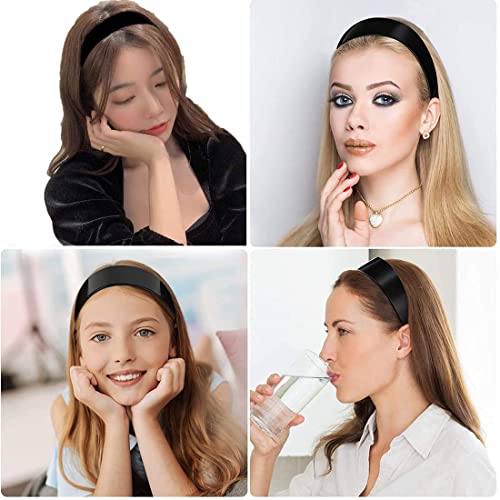 20 Pack Black Plastic Headbands with Teeth - Durable Hair Accessories for Women & Girls