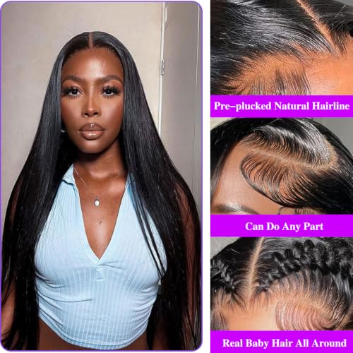Straight Frontal Closure Human Hair 13x4 Ear to HD Lace Brazilian