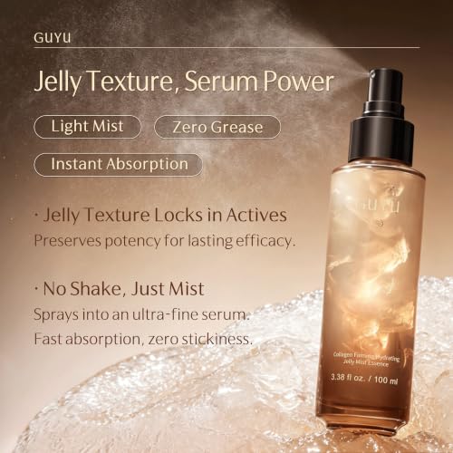GUYU Anti-Aging Collagen Ginseng Jelly Face Mist Serum, 3.38 Fl Oz