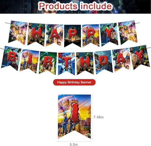 Goosebumps Birthday Party Decorations Set - Banner, Balloons, Cake Toppers