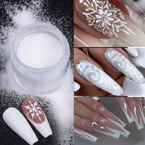 STZPRONAIL Sugar Glitter Nail Powder Set – 4 Colors Black White Sugar Shimmer for Dip, French Tip & DIY Nail Art