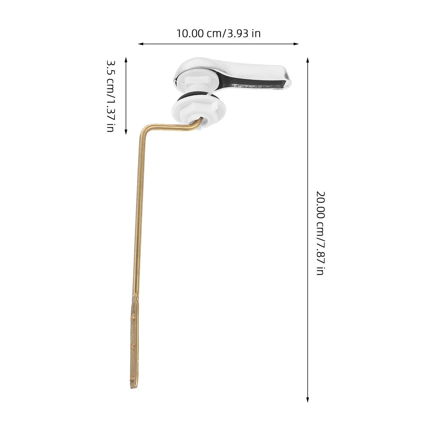 POPETPOP Toilet Handle Replacement Lever for Side Flush Toilet Tank Universal Flush Handle Easy Install Accessory for Home and Hotel Bathrooms 8.26X3.93X1.37 Inches