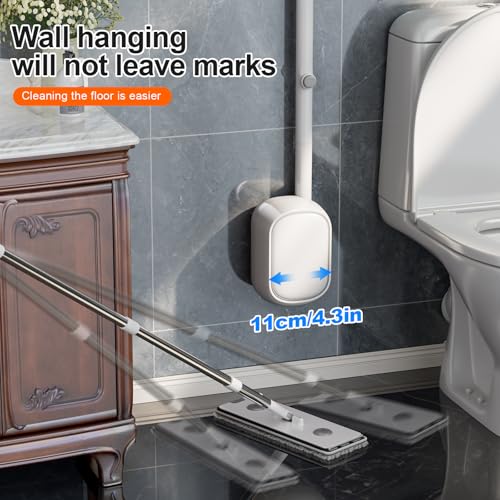 CTIME Disposable Toilet Brush Set with 18 Refills - Wall-Mounted