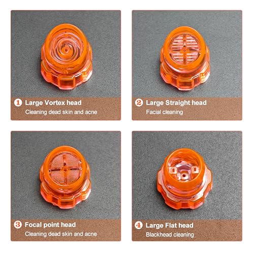 Elitzia 8Pcs Hydrodermabrasion Tips Set - Orange for Aqua Peel Machine