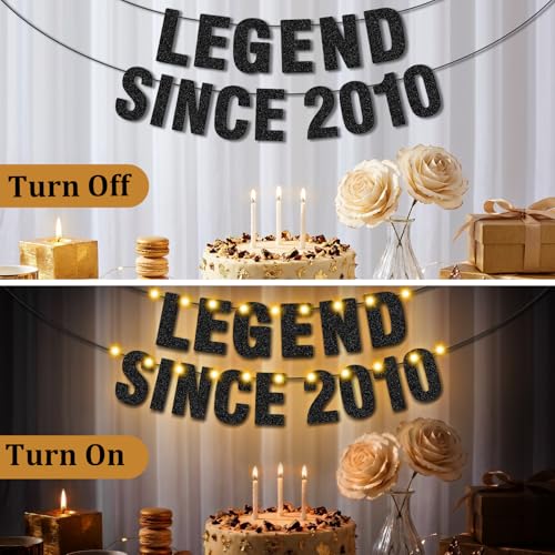 LED Lighted 16th Birthday Banner - 'Legend Since 2010' Party Decor