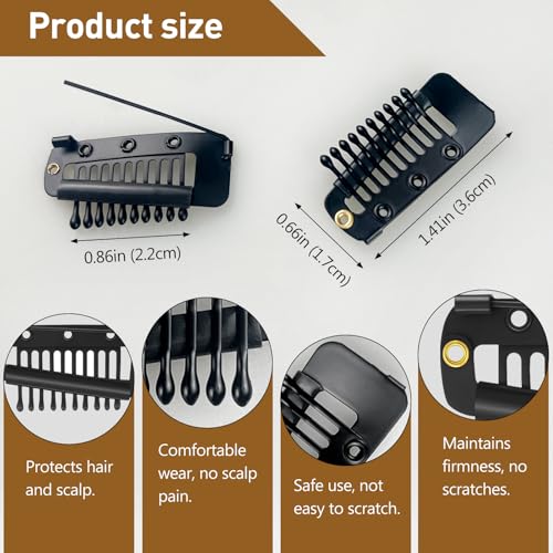 10 Pcs Safety Pin Hair Clips for Secure Headscarf & Accessories