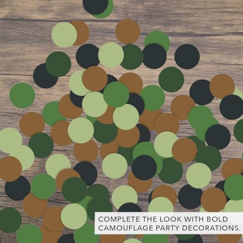 Andaz Press Large Confetti Party Decor - Camouflage, 180-Pack