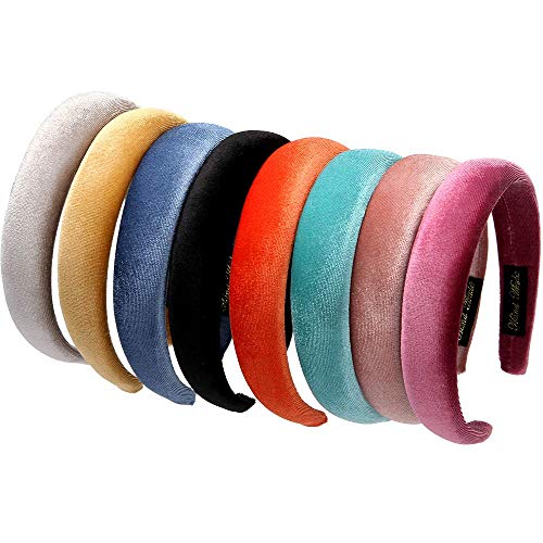 LONEEDY 8-Pack Velvet Sponge Headbands for Women - Comfortable & Stylish