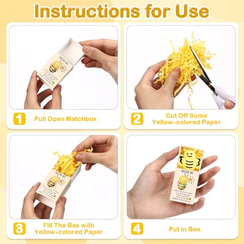 Bee Stress Balls Gift Set - 12 Positive Inspirational Toys with Boxes