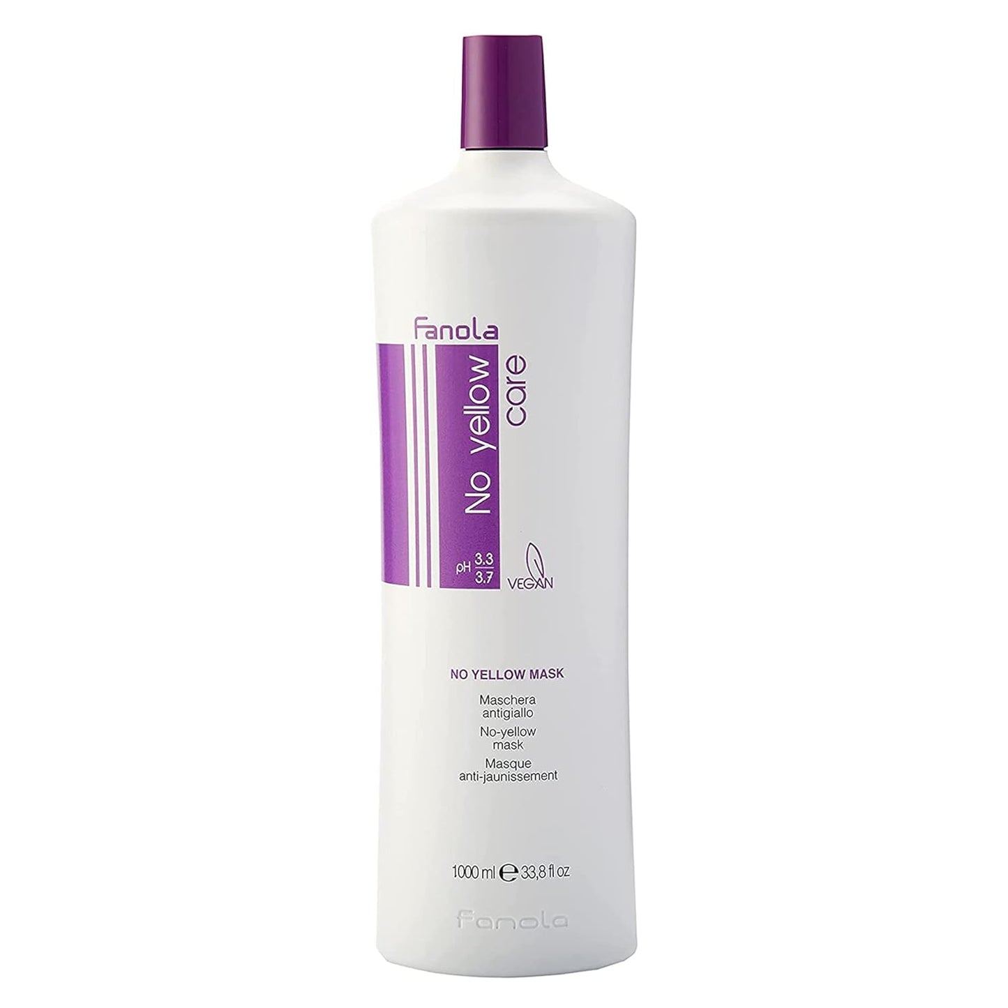 Fanola No Yellow Mask - Purple Hair Treatment for Blonde & Gray Hair | 1000ml