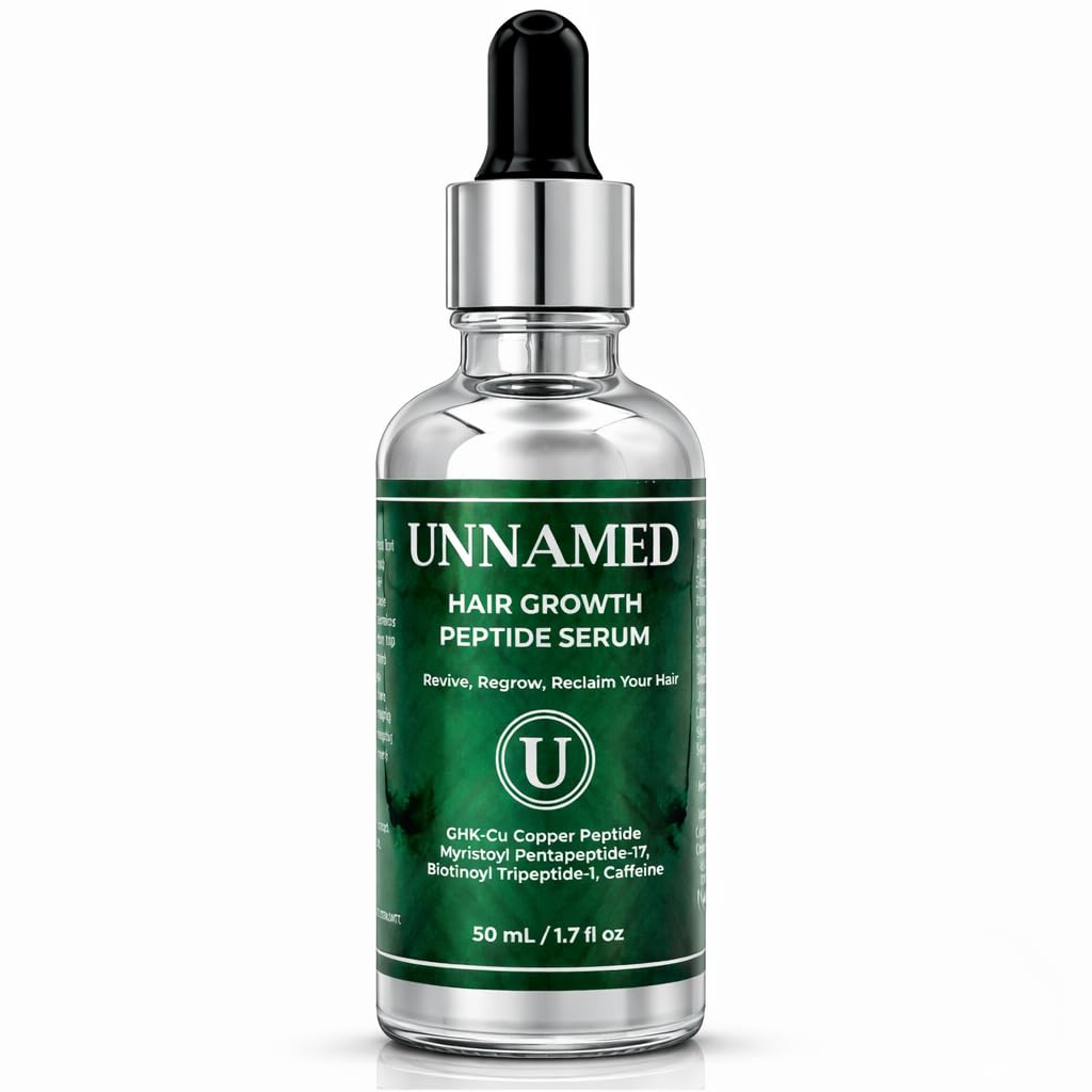 UNNAMED Multi-Peptide Hair Growth Serum for Thicker Fuller Hair – Lightweight Daily Scalp Treatment with Peptides – Non-Greasy, Fragrance Free, Made in USA - Dropper