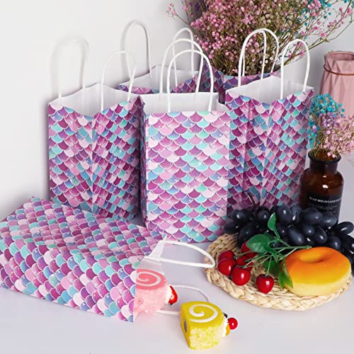 16 Pcs Mermaid Party Favor Bags - Under the Sea Goodie Bags