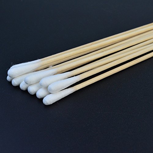 Bantoye 500 Pcs Cotton Swabs with Wooden Handles, 6-Inch Makeup & Cleaning Sticks