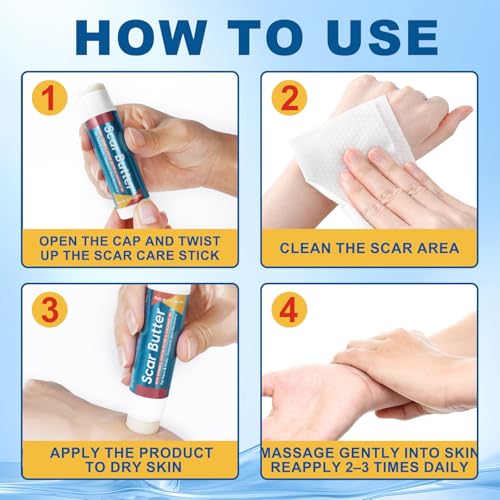 Vopxccvy Scar Butter Stick with Vitamin E, Cocoa & Coconut Oil - 0.7 oz, Moisturizing Skin Balm for Face & Body, Hydrating & Nourishing, Pack of 1