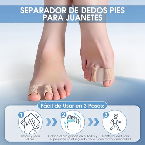 Semme Soft Toe Separators for Overlapping Toes, Bunions & Hammertoe Relief