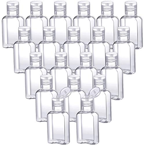 Boao 30-Pack 1 oz Travel Bottles - Refillable Clear Plastic Containers for Shampoo, Lotion, Essential Oils