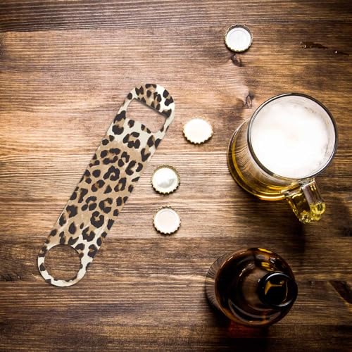 Animal Skin Texture Stainless Steel Bottle Opener Keychain