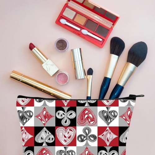 Poker-Themed Makeup Bag for Playing Card Lovers - VAMSII