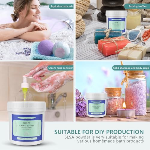 FSbbTaibanle 7 oz SLSA Powder for Bath Bombs & Bubble Bars - DIY