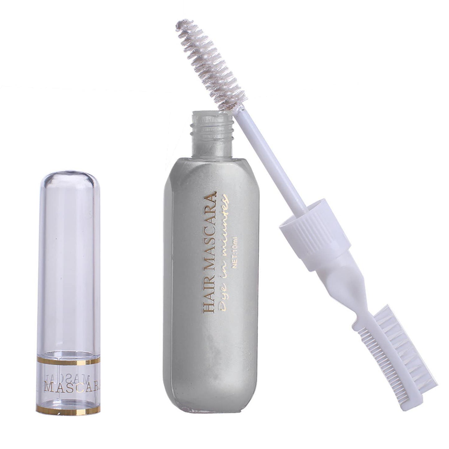 Temporary Hair Color Mascara - Washable Silver Gray Hair Dye Stick | Non-Toxic Instant Application