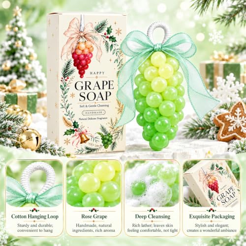 YOTEBLE Green Grape Soap on a Rope with Jasmine Fragrance - Pack of 25