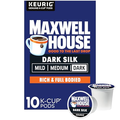 Maxwell House Dark Silk Dark Roast K-Cup Coffee Pods - 10 Count