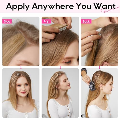 REECHO 8-Inch Clip-In Hair Volumizer Extensions for Thin Hair, 2 Pack