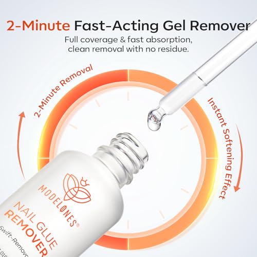 modelones Nail Glue Remover - 30ml Press On Nails Adhesive Remover for Easy DIY Manicure